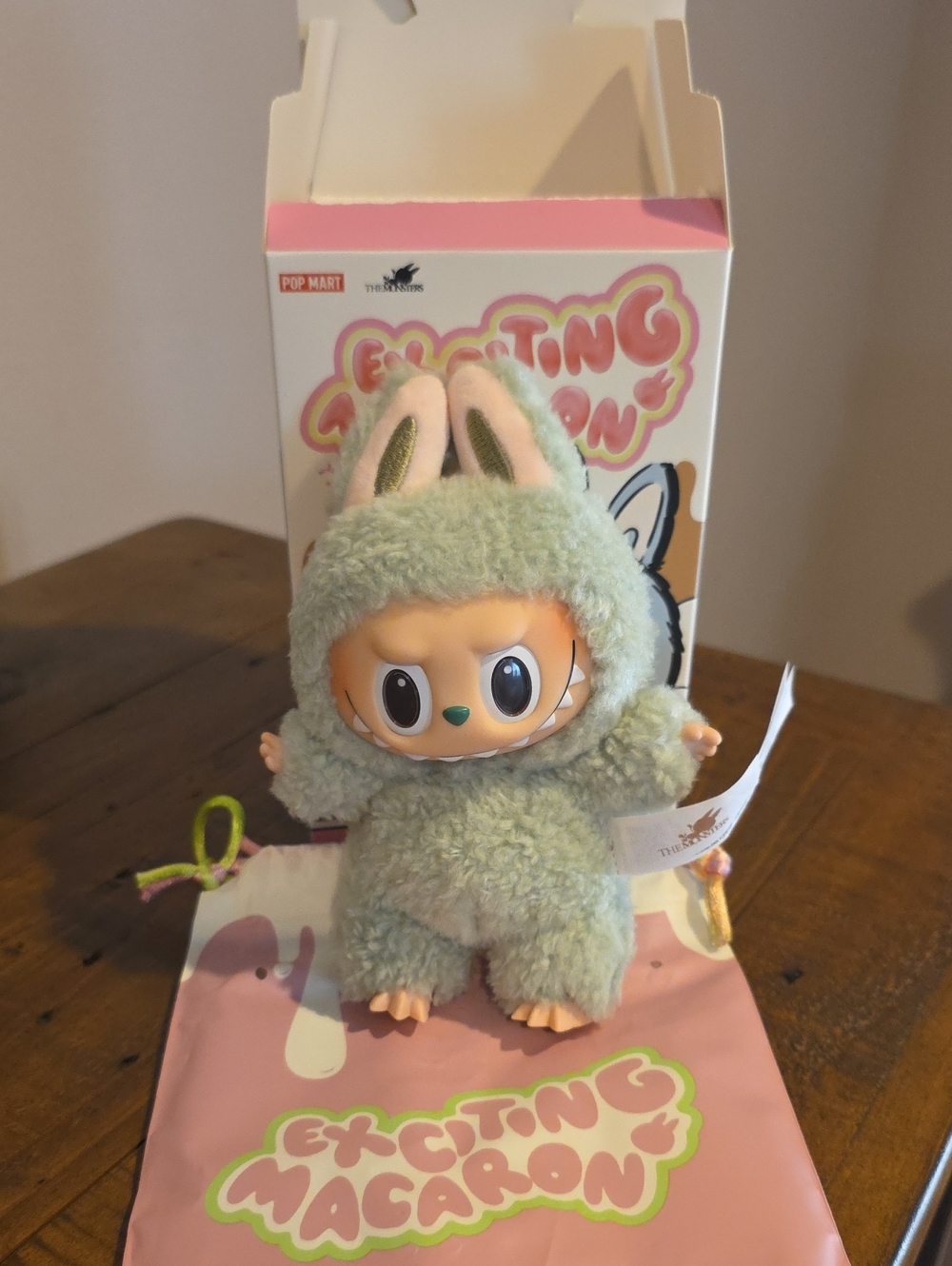 Exciting Macaron Plush Labubu  Mint Green